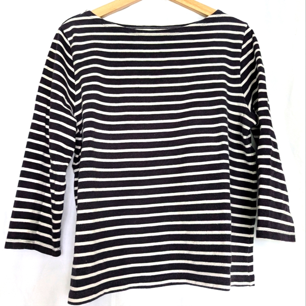 Lands End 100% Cotton Mariner Striped Top - women's XL